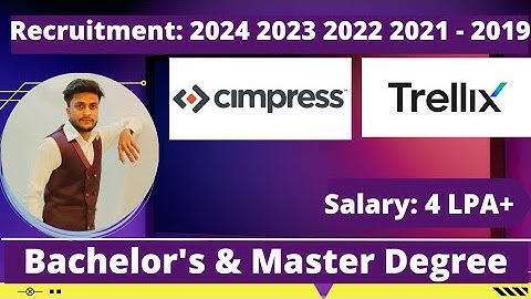Cimpress & Trellix Off Campus Drive | 2024 2023 2022 2021 2020 2019 Batch | IT Company Jobs