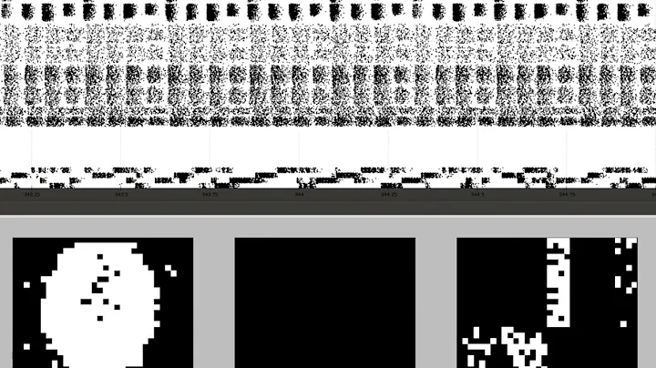 Card Classification, raster plot (top) and 2D representation (bottom)