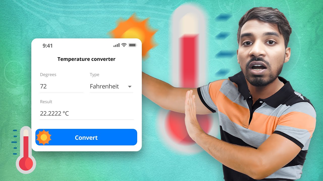Build a Temperature Converter App in JavaScript 🔥 | HTML & CSS Full ...