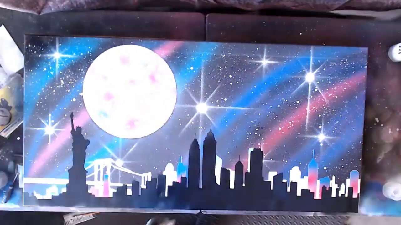 New York City Skyline by CMsprayArt