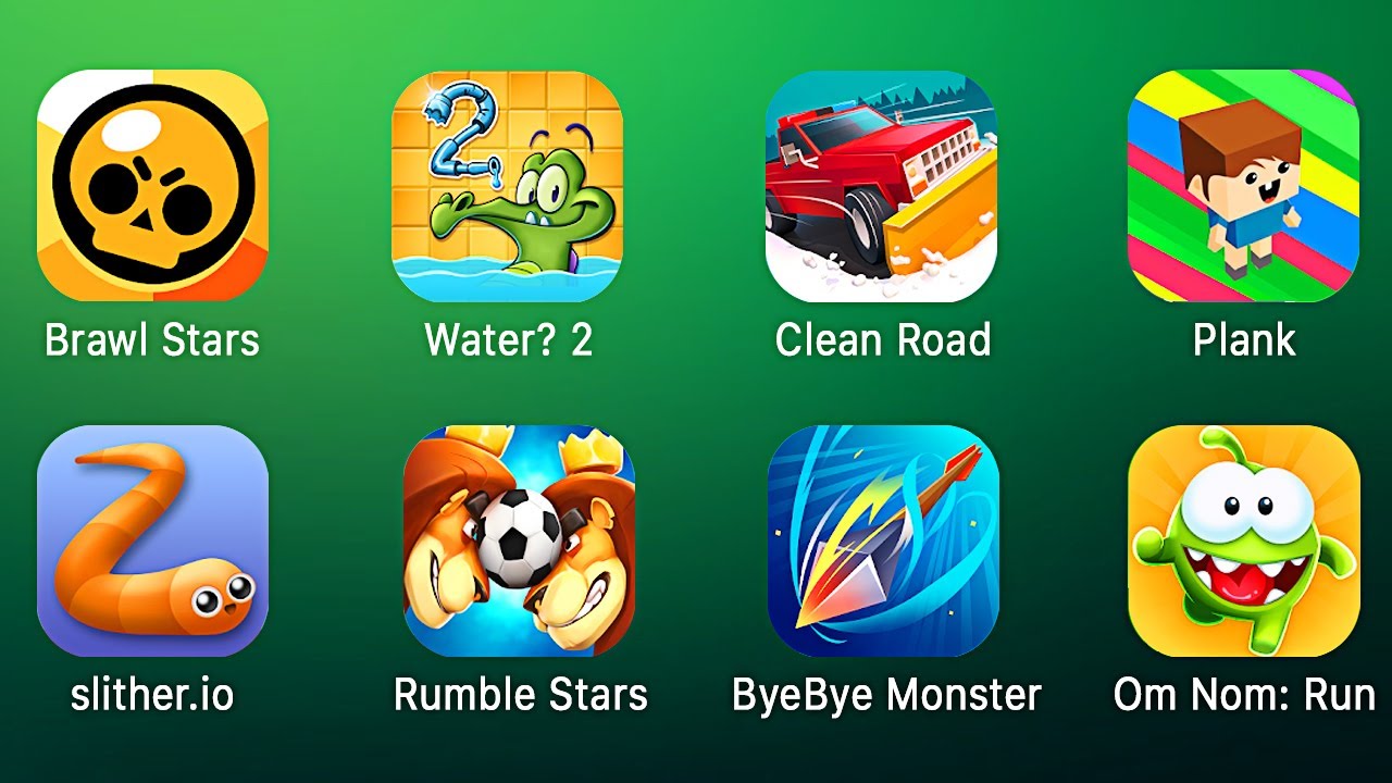 Brawl Stars Water 2 Clean Road Plank Slither Io Rumble Stars Byebye Monster Om Nom Run Youtube - brawl stars slither.io