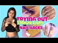 Trying Out Nail Hacks by 5 Minute Crafts | Yashita Rai