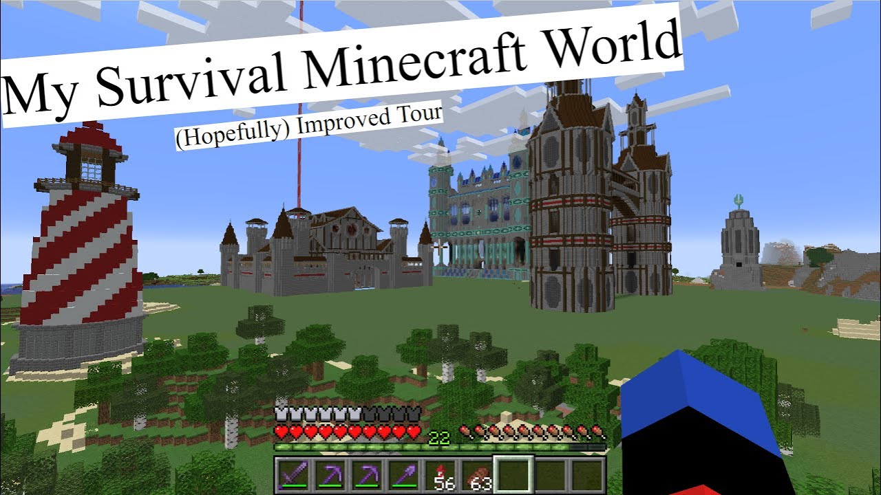 Survival Minecraft world tour (Improved) - YouTube