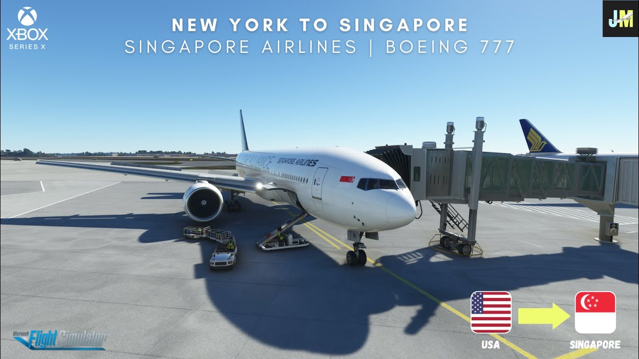 New York to Singapore on Singapore Airlines Boeing 777200 World's