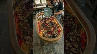 Satisfying Luxury Epoxy Table Making Process! 😱 #shorts