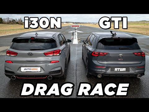 VW Golf 8 GTI Clubsport vs. Hyundai i30N Performance | DRAG RACE