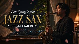 Late Spring Night JAZZ SAX 🌿 Smooth Tenor Sax BGM for Midnight Chill & Sleep | 晩春の夜ジャズ
