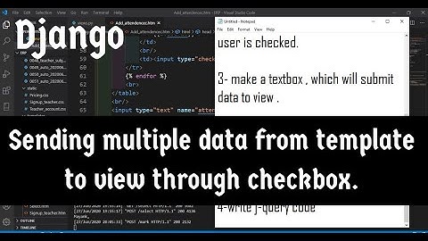 How to send multiple data from template to view through checkbox in Django