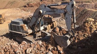 Liebherr 984 Excavator Loading Caterpillar Dumpers  Sotiriadis/Labrianidis Mining Works