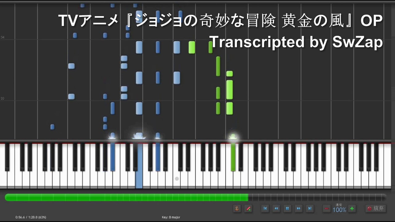 Piano Transcription 裏切り者のレクイエム Uragirimono No Requiem Traitor S Requiem ジョジョの奇妙な冒険 黄金の風 Op Youtube