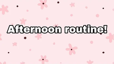 Afternoon Routine