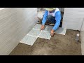 Amazing Techniques Construction Tile Bathroom Floor With Ceramic Tile