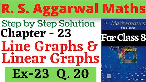 R. S. Aggarwal Maths Class 8 || Chapter 23 Line graphs and Linear graphs Exercise 23 Question 20