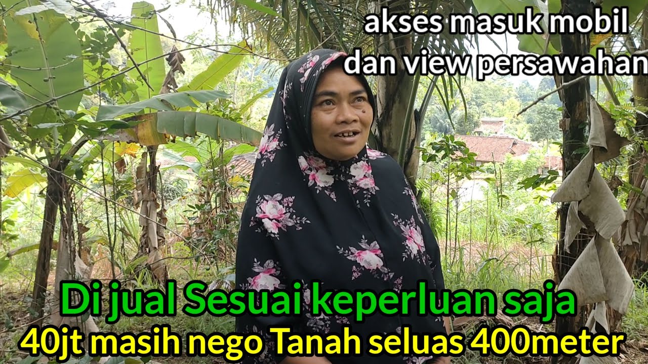Kampung Sukamulya Yang sejuk‼️Ada tanah 400meter mau dijual 40jt Nego View sawah