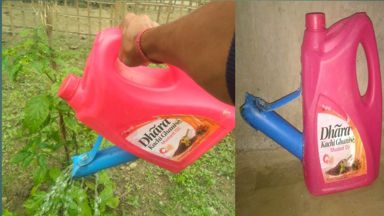 How to make Gardening water can at home with Plastic dram YouTube