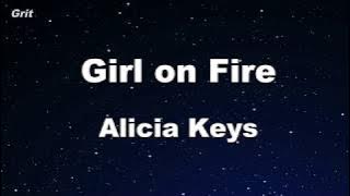 Girl On Fire - Alicia Keys Karaoke 【No Guide Melody】 Instrumental