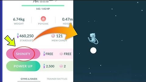 What! Evolve mew to shiny mew..