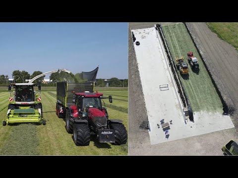 Gras hakselen in