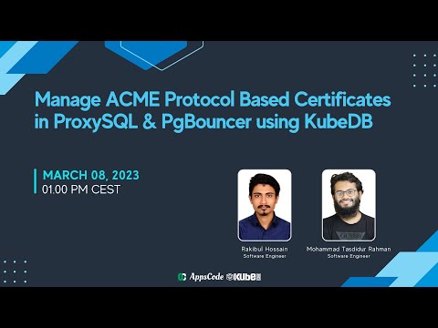 Manage ACME Protocol Based Certificates in ProxySQL & PgBouncer using KubeDB