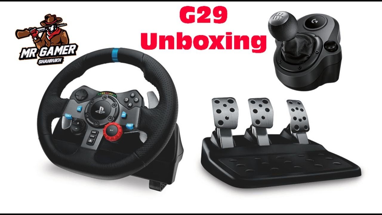 Logitech g29 Steering wheel and Logitech gear Shifter Unboxing,Review