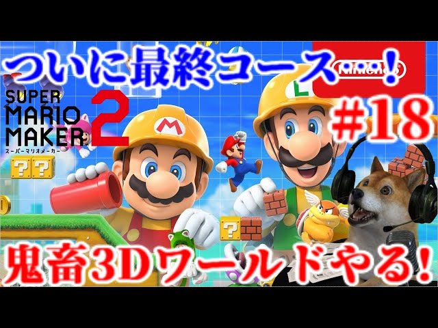 18 マリオメーカー2 マジキチ難易度3Dワールド!?クリア率0.1%級マリオ