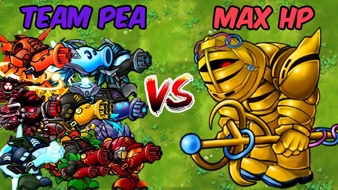 PVZ 1 Fusion 3.3 Challenge!! 5 All Gatling Pea Vs Golden Obsidian ...