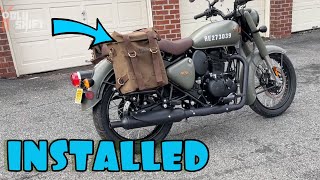 Saddle Bags Install On A Royal Enfield