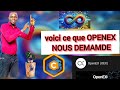 Minage openex voici ce que tu dois faire pour etre eligible au retrait de oex dans satoshi le 20