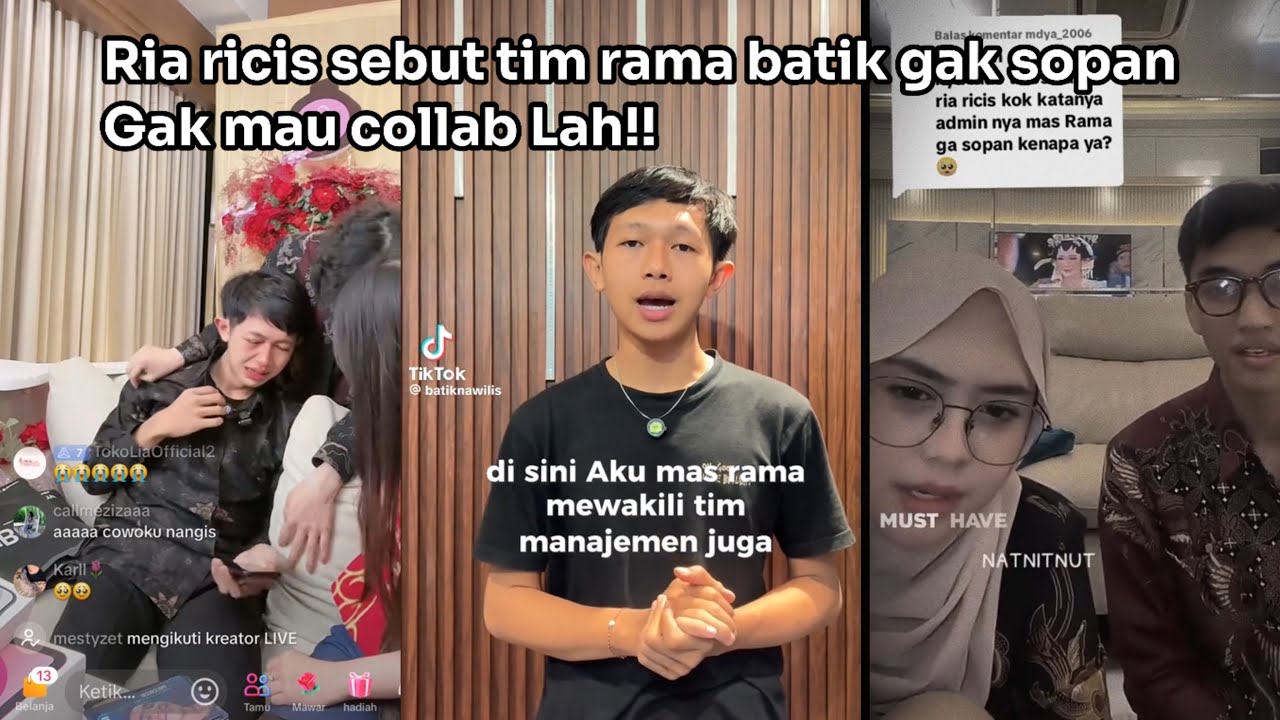 Viral Klarifikasi Mas Rama Batik Yang DiSebut Ria Ricis Gak Sopan ...