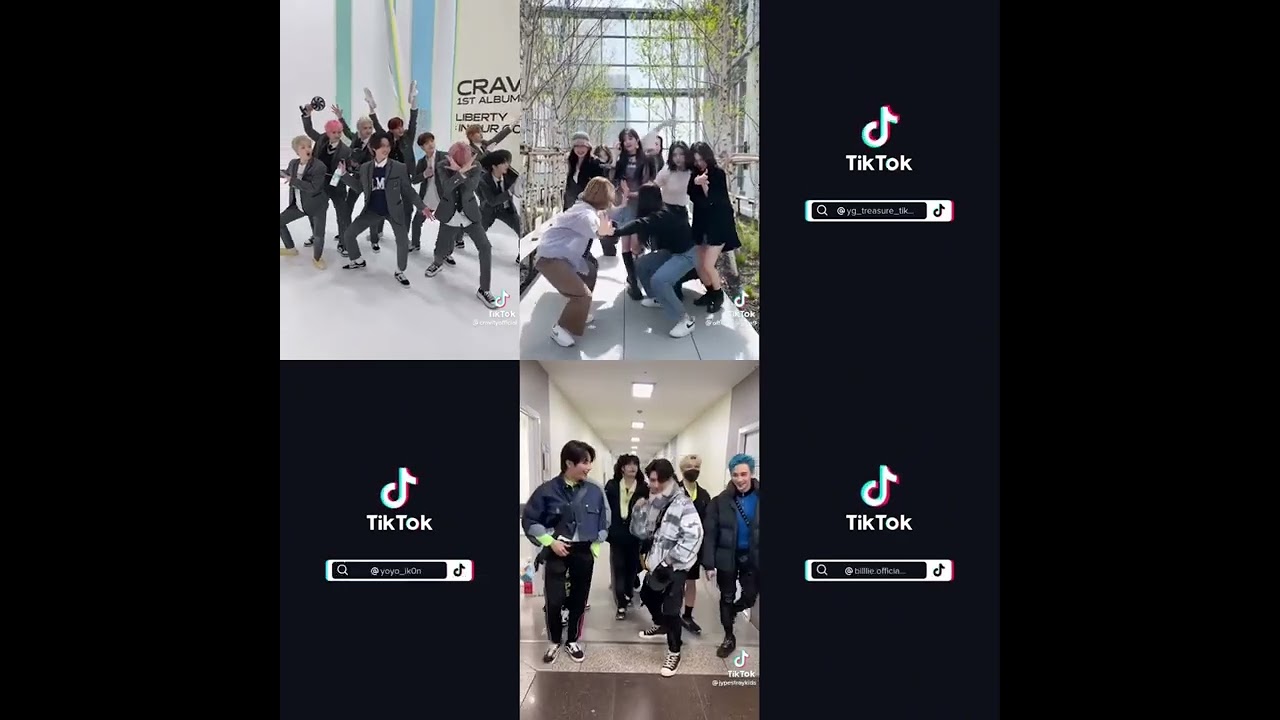 Multiple K-Pop Groups doing the Earth Defence Force TikTok Challenge 