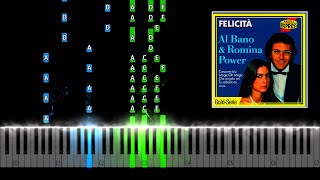 Video thumbnail of "Al Bano & Romina Power - Felicita Piano Tutorial"