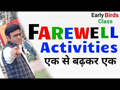 Farewell Activities|Ideas and activities for farewell|Activities for farewell|