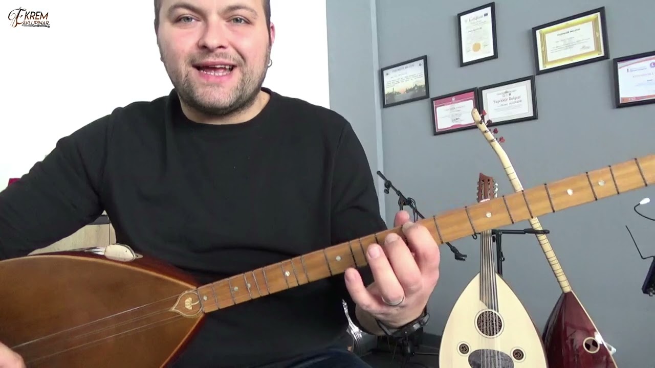 Uzun Sap Bağlama İleri Seviye Re minör Arpej Egzersizi