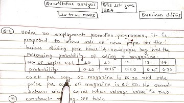 Quantitative Analysis part 2 # EMV # EPPI # EVPI ## Expected monetary value # Expected profit with l