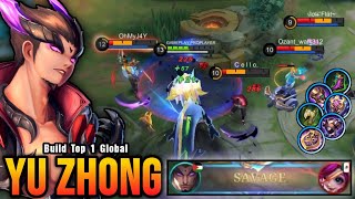 AUTO SAVAGE!! Yu Zhong with Full Tank Build, Insane 19 Kills!! - Build Top 1 Global Yu Zhong ~ MLBB