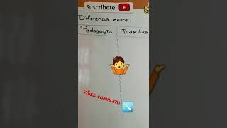 Diferencia entre pedagogía y didáctica VÍDEO COMPLETO  https://www.youtube.com/watch?v=JweWtLH5Fic