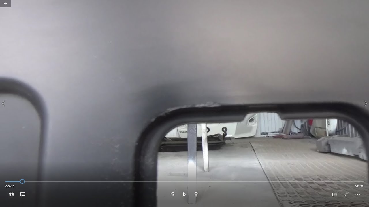 Царапанный новый бампер к покраске готовим. - YouTube