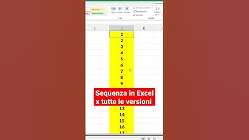 Crea una SEQUENZA (o Serie) di numeri in Excel (tutte le versioni) @planetexcel