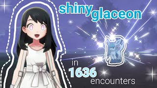 ♡ SHINY GLACEON - in 1636 encounters! (pokemon sword) ♡