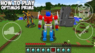 HOW TO PLAY OPTIMUS PRIME in MINECRAFT REAL AUTOBOT vs TRANSFORMERS Minecraft GAMEPLAY Movie traps screenshot 1