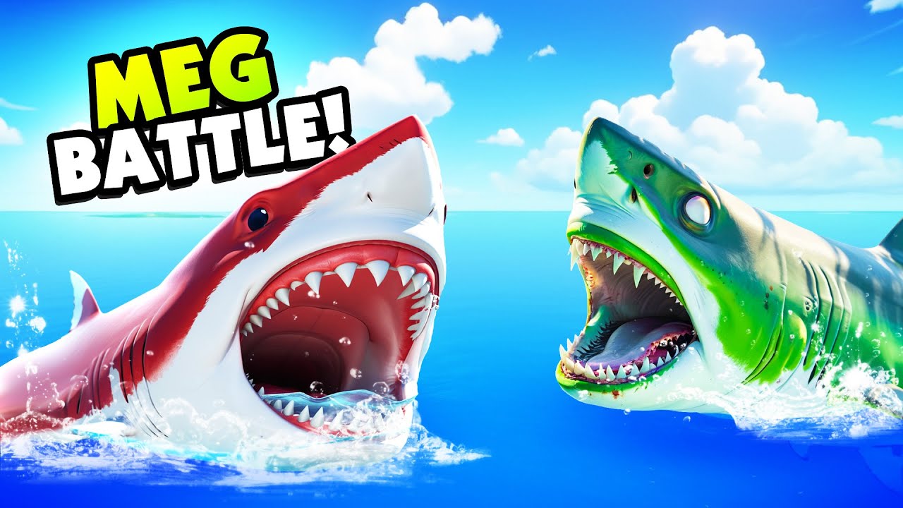 ЗОМБИ-Мегалодон против СУПЕР-Мега-Мегалодона: Кто победит? - Amazing Frog?