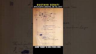 Gustavo Cerati: Manuscrito de "El Rito" - Soda Stereo (Signos) 1986 - #shorts