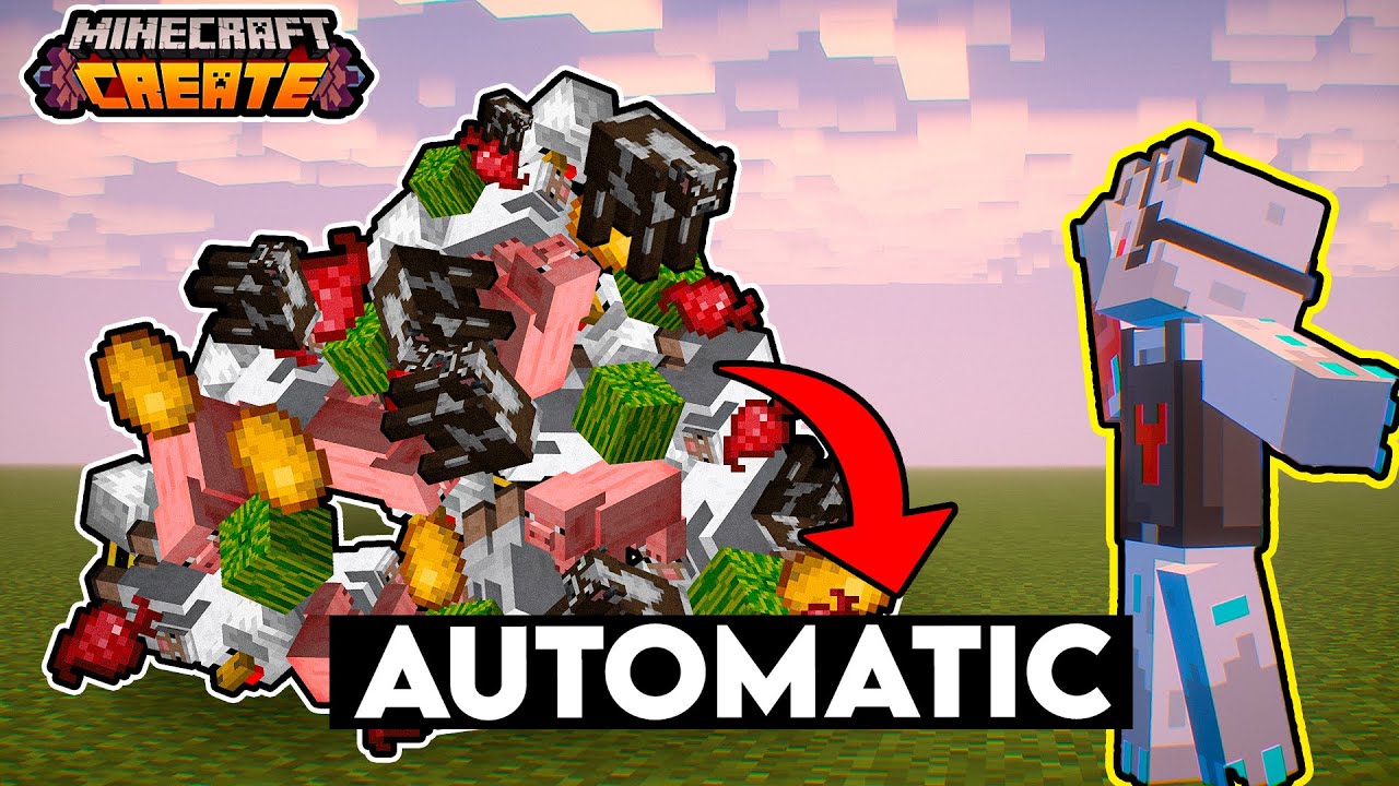 Minecraft Create Mod Automating Every Animal and Crop | Farm Tutorial ...