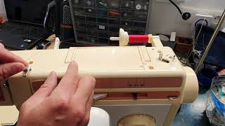 Singer Prima : Enfilage pour le bobinage de la canette