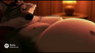 Furry Wolf After Vore 2 Burps