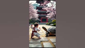 Little Kung Fu Boy Challenging Turtle #shortvideo #yourubeshorts #video #shorts