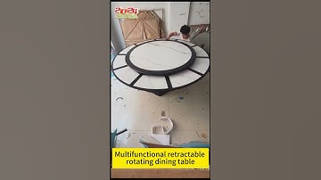 Multifunctional retractable rotating dining table.#table #dinner #telescopic #rotate