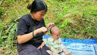 A mother's happiness Cuts her daughter's hair And cleans the house