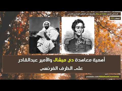 أهمية معاهدة دي ميشال والأمير عبدالقادر على الطرف الفرنسي