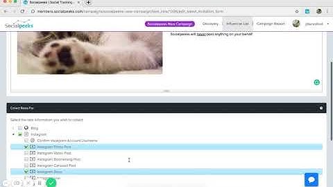 Socialpeeks How To: Step 3 - Creating an Instagram influencer campaign invite
